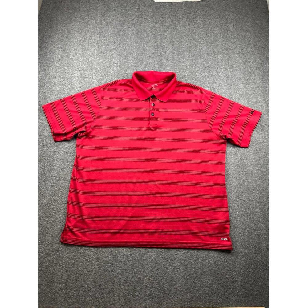 Champion‎ Red Striped Polo Shirt Size XL